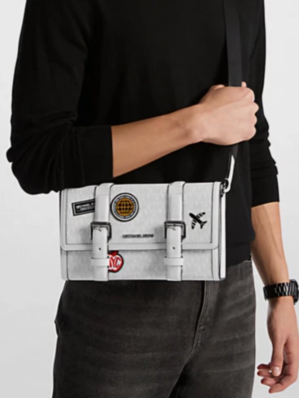 NWT Michael Kors Cooper Embellished Signature Logo Crossbody Bag & Wallet Set - Picture 2 of 16